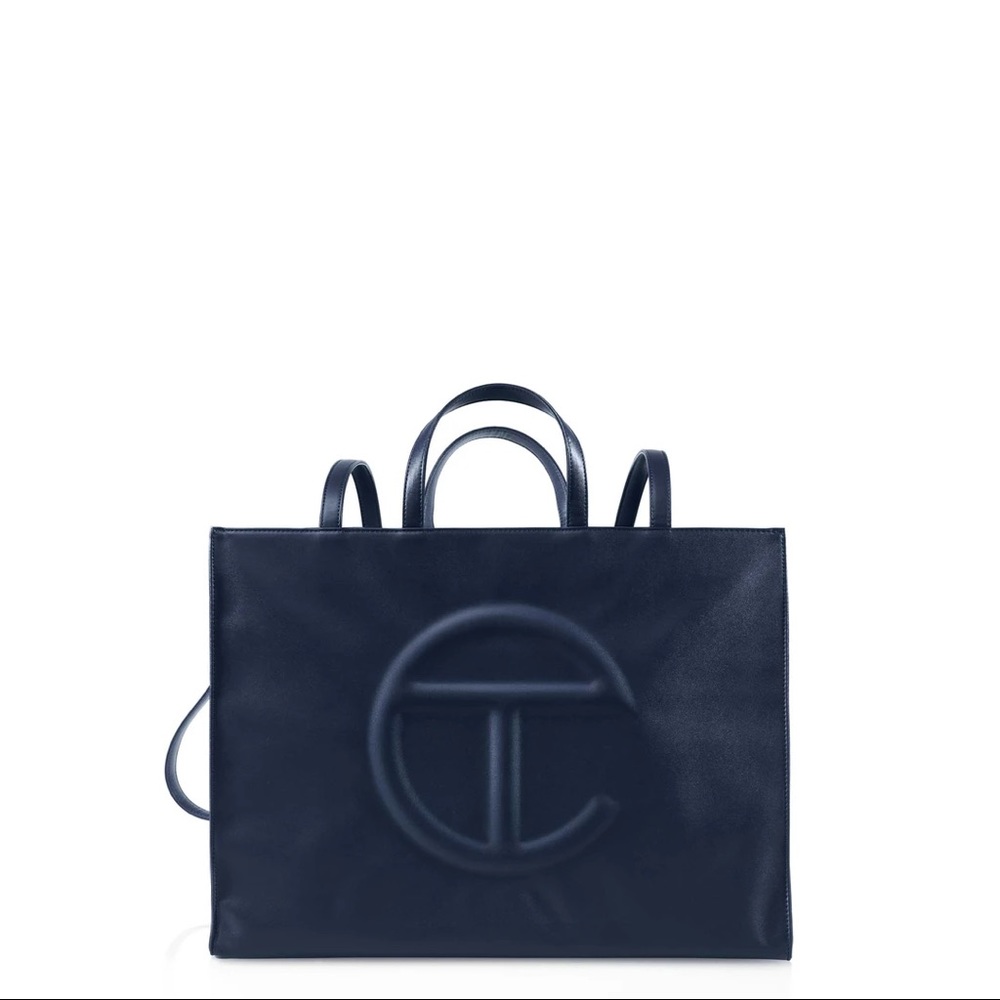 Large Telfar Shopping Bag (NAVY) Never Used